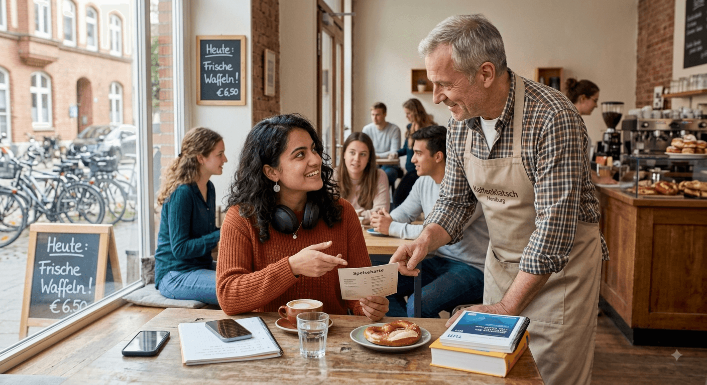 Real-world German language practice in everyday Germany